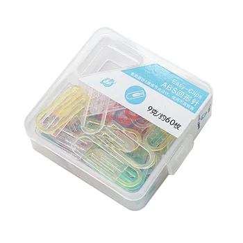 

A box of 60 ABS paper clips color paper clips office filing classification student papers finishing student folder