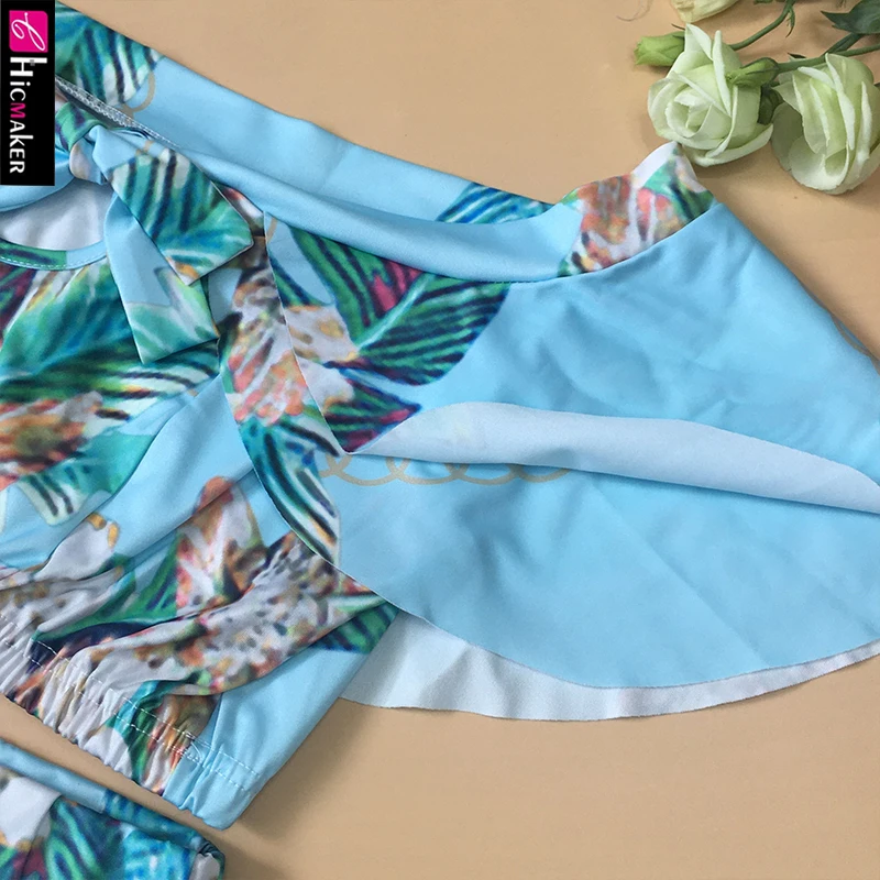 Женский комплект 2 шт. топ с открытыми плечами и высокая талия обтягивающее на