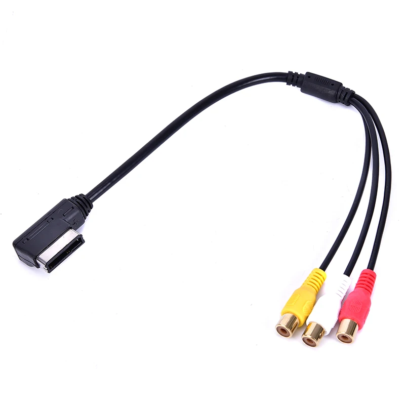 1 шт. для кабельного адаптера A3 A4 A6 A7 A8 Q5 Q7 R8 AMI MMI RCA 3RCA DVD видео аудио вход провода автомобильные аксессуары