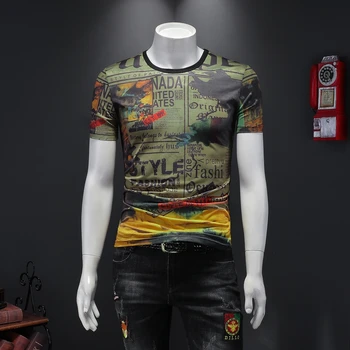 

2020 Summer Streetwear Top Tee Men Round Neck Streetwear T Shirt Fashion Print Men T-shirt Camisetas Hombre Brand T Shirt