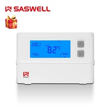 Одноступенчатый 5-2 программируемый HVAC термостат с легко читаемым дисплеем, 1 Тепло 1 прохлада, Saswell T21STK-2