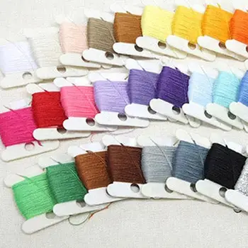 

120pcs Embroidery Floss Craft Thread Bobbin Cross Stitch Storage Holder Plastic Sewing Thread Board Card Craft Kit