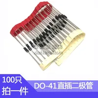 100pcs 1N4004 Rectifier Diode 1N4001 1N4002 1N4003 1A-50V/100V/200V/400V Straight Plug 1N4005 1N4006 1N4007