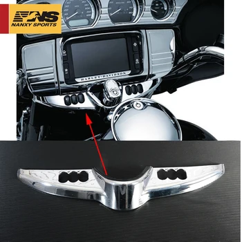 

Black / Chrome Switch Panel Accent Cover For Harley Touring Street Glides Trike Glides 2014-2017