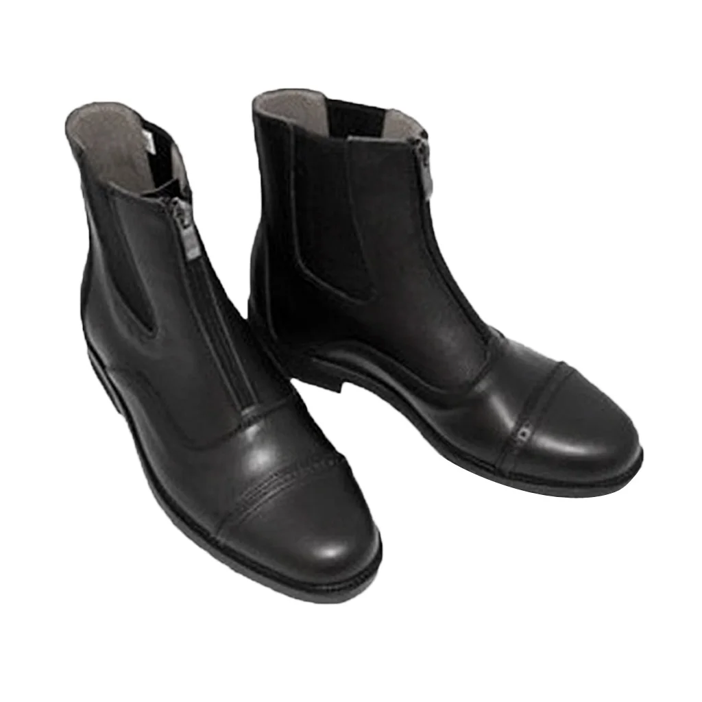 

Paddock & Jodhpur Boots Zip Front Horse Riding Boots Waterproof Black