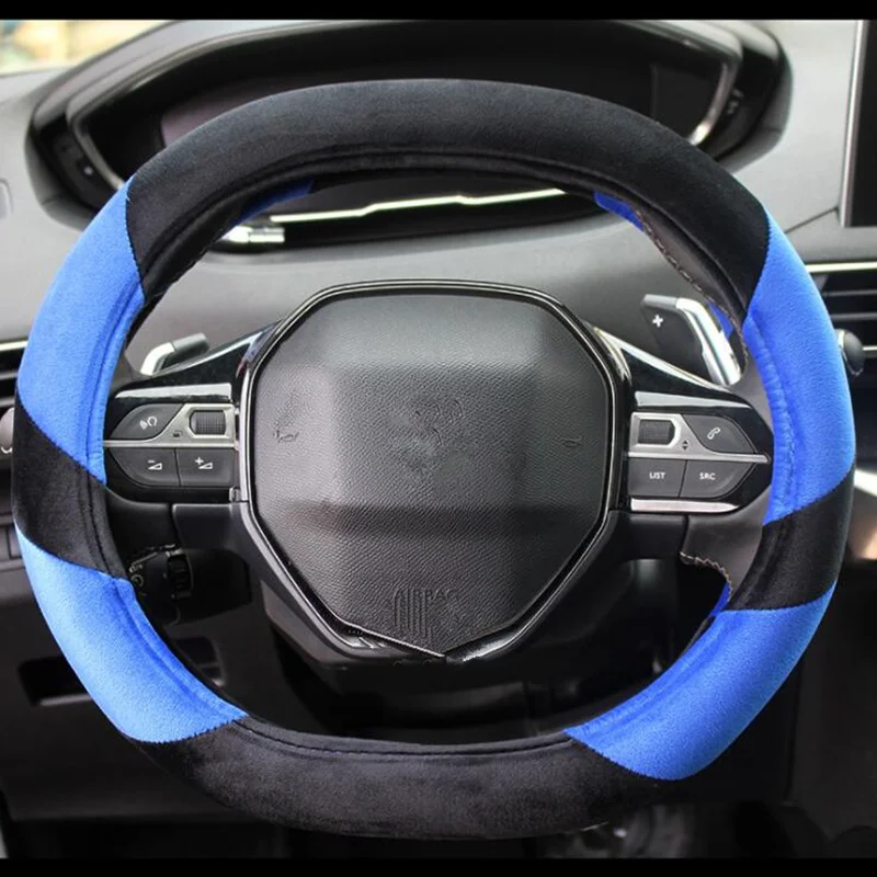 Зимние теплые мягкие короткие плюшевые стильные аксессуары для салона автомобиля, спортивные аксессуары для peugeot 3008 4008 5008