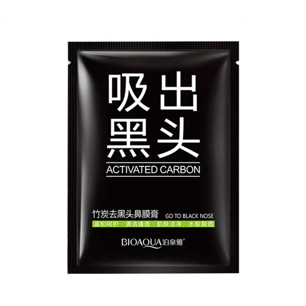 

BIOAOUA 8g Bamboo Charcoal Black Peel Off Nose Blackhead Dead Skin Clean Blackhead Pores Shrink Care Tool kniyea massage