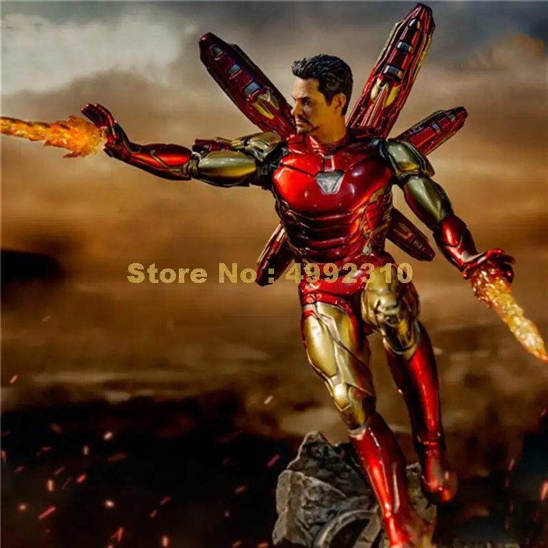 Супер Герои ironman mk85 1/10 масштаб Боевая версия огненная Броня Статуя Фигурка Коллекция Модель 26 см игрушка