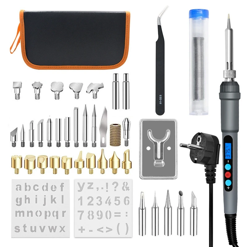 

Engraving Pen Set 60W Adjustable Temperature Electric Soldering Iron Welding Wood Embossing Set US Plug