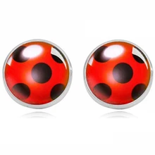 Модные Божья коровка животных мультфильм Симпатичные серьги-гвоздики ювелирные изделия стеклянный камень креативные девушки подарочные серьги-гвоздики для женщин