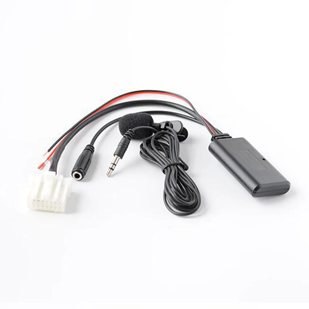 Biurlink Car Stereo Radio Bluetooth Audio Extend Wire Microphone Phone Call Hands Free Mic Adapter For Mazda 2 3 5 6 8