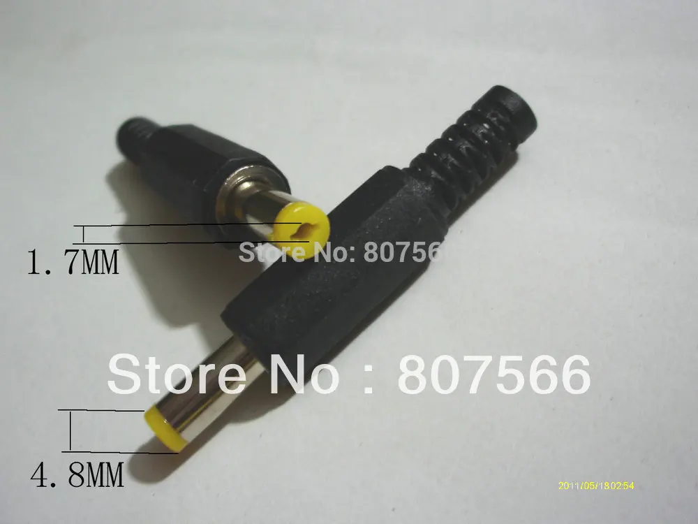 

200 шт. 4,8X1,7 мм DC кабель питания штекер коннектор адаптер пластик новый