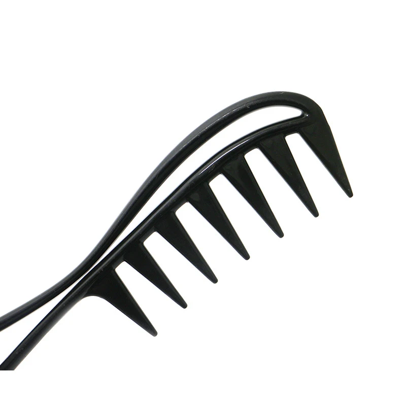 

Essential Home Type 1pc Plastic Hair Comb Wide Tooth Shark Comb Anti-Static Curly Styling Combs Hair Styling Tool Hairdressing
