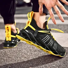 Высококачественная Мужская обувь для бега; дышащая Спортивная обувь; цветная мужская повседневная обувь; высокая эластичная обувь