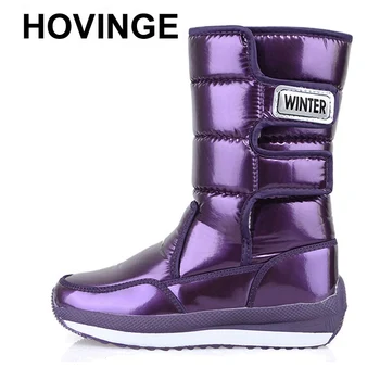 

HOVINGEwomen boots winter shoes women snow boots platform boots keep warm Mid calf winter furboots heels women bootsE037