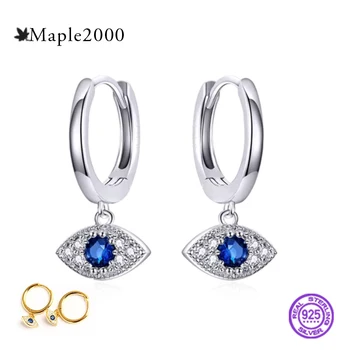 

classic earrings for women 925 Sterling silver Eye earrings Female charm Devil's Eye Earring Golden Silver fine Jewelry gift
