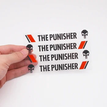 

4pcs Car Styling Car Door Handle Sticker Car Decals Stickers Decoration For Punisher Skull Logo Car styling Accessory