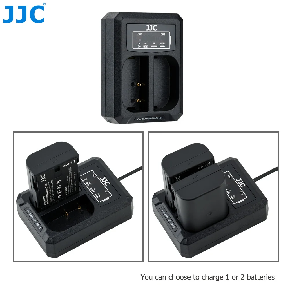 JJC USB зарядное устройство для путешествий с двумя аккумуляторами