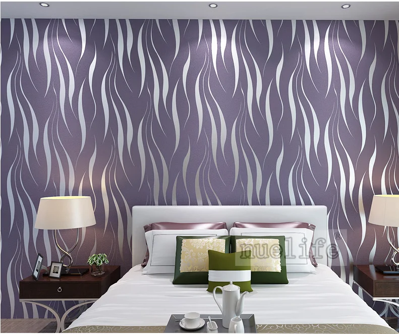 Simple modern gold striped wallpaper plain non-woven wallpaper living room modern minimalist bedroom solid color home wallpaper