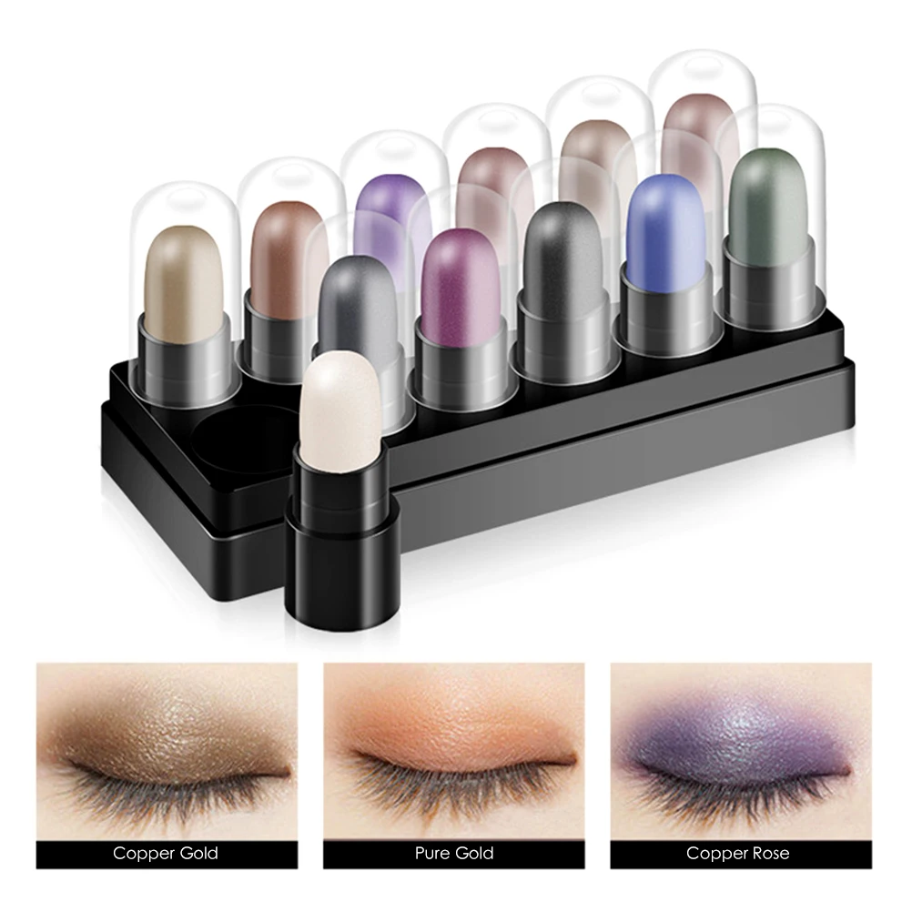 12 Pcs/Set Eye Shadow Pen Glitter Shimmer Make Up Eye Shadow Pen