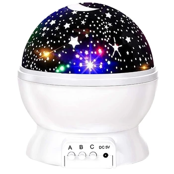 

Star Projector LED Night Light for Children Bedroom and Party Lamp,360-Degree Rotating Fun Holiday Gift with USB Cable