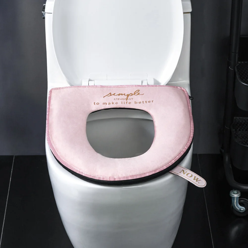 

Toilet Seat Cover Mat Set Universal Warm Soft Washable Winter Toilet Seat Mat Seat Case Warmer Toilet Lid Cover Accessories