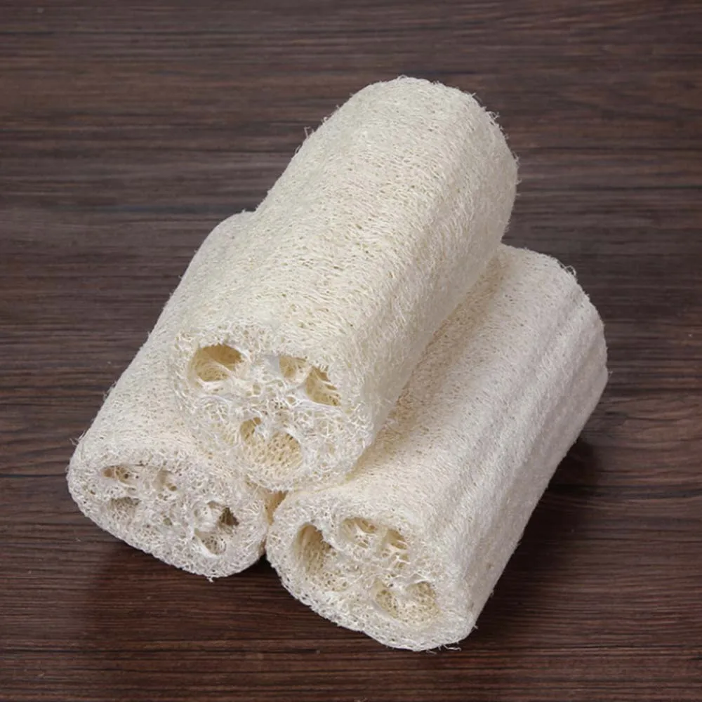 3 шт./компл. натуральный Luffa Loofa губка для душа Спа сообщение для тела скруббер удаление раздражений аксессуары для ванной комнаты