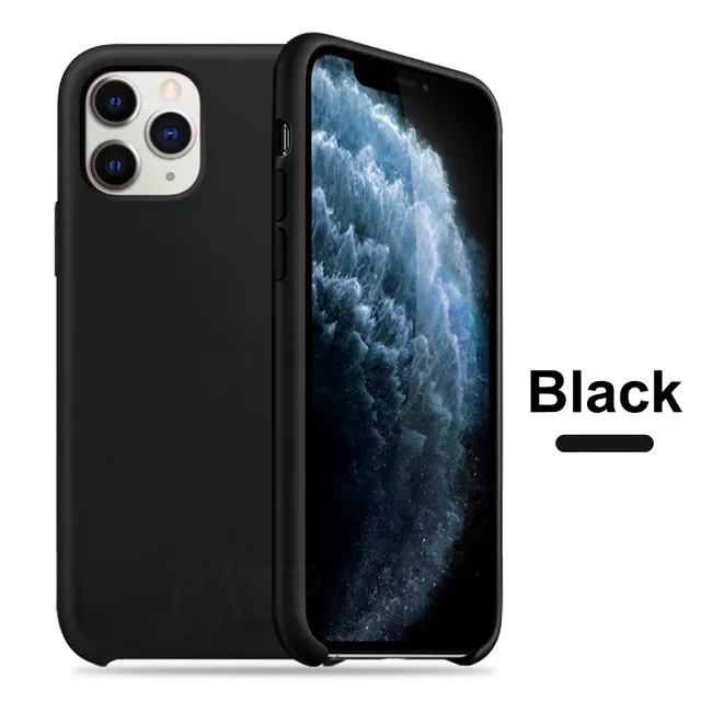 Black Официальный силиконовый чехол для iphone Xs max XR X 7 8 6 6S Plus XS X роскошный чехол с логотипом для iphone 11 Pro Max задняя крышка - Цвет: Black