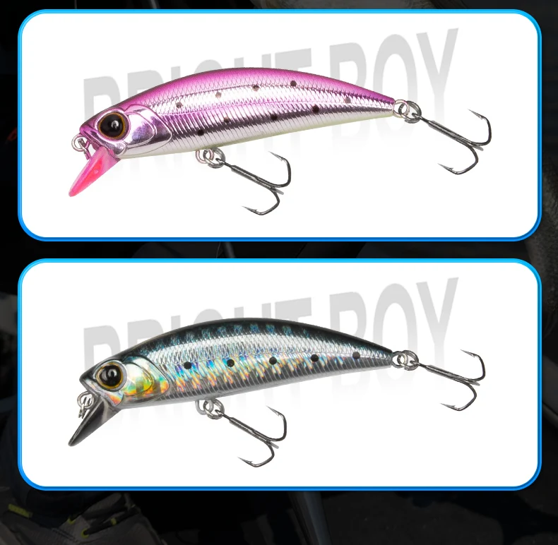 Kingdom Sinking Minnow Wobbler, 45/60 mm, 3,6/7 g, weit werfender Angelköder für Hecht/Forelle/Bass, Wobbler, schlanker Körper, harte Jerkbaits – Detail 10