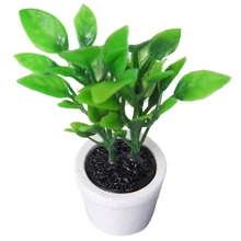 Мини бонсай зеленые декоративные растения DIY кукольный домик 1:12 Miniatura кукольный домик мебель украшения Аксессуары