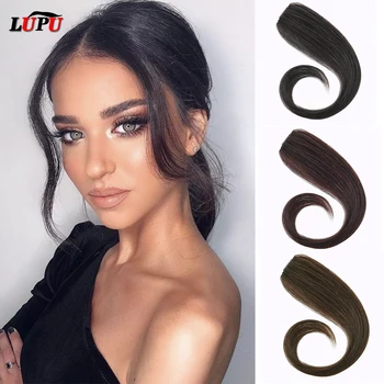 

LUPU Bangs Human Hair Bangs Clip In Natural False Hair Extensions Hairpieces For Women Bangs High Temperature Fiber