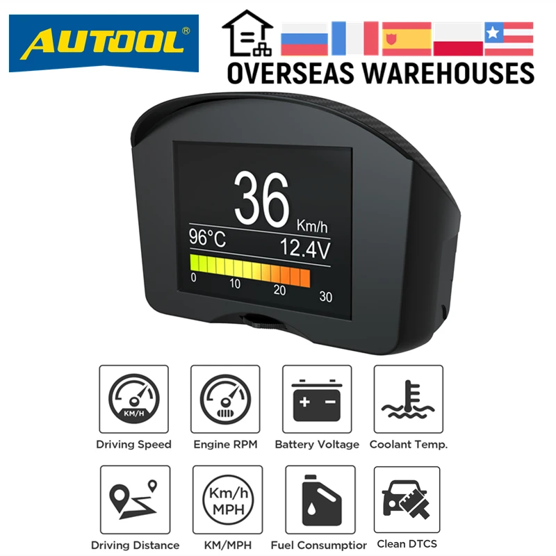 Смарт-измеритель расхода топлива AUTOOL X50 Plus HUD с дисплеем | Автомобили и мотоциклы