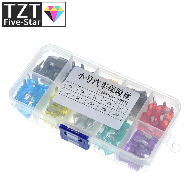 100 шт./лот автомобильный блок предохранителей среднего размера со стандартным