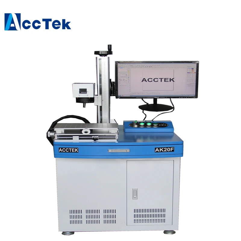 

AccTek new fiber laser/fiber laser marker machine /fiber laser machine AK20F with two-dimensional workbench.