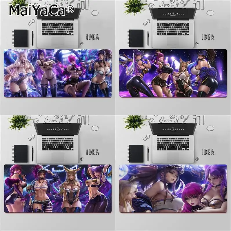 MaiYaCa High Quality Sexy LOL KDA Akali Ahri Evelynn Kaisa laptop Gaming mouse pad Free Shipping Large Mouse Pad Keyboards Mat | Компьютеры