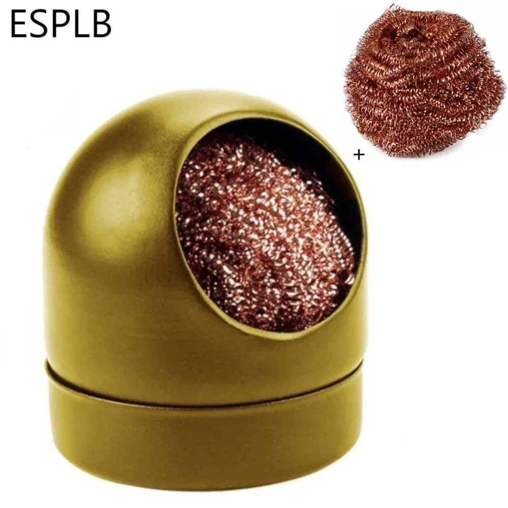 Premium Black/Gold Soldering Iron Cleaning Kit with Sponge and Holder