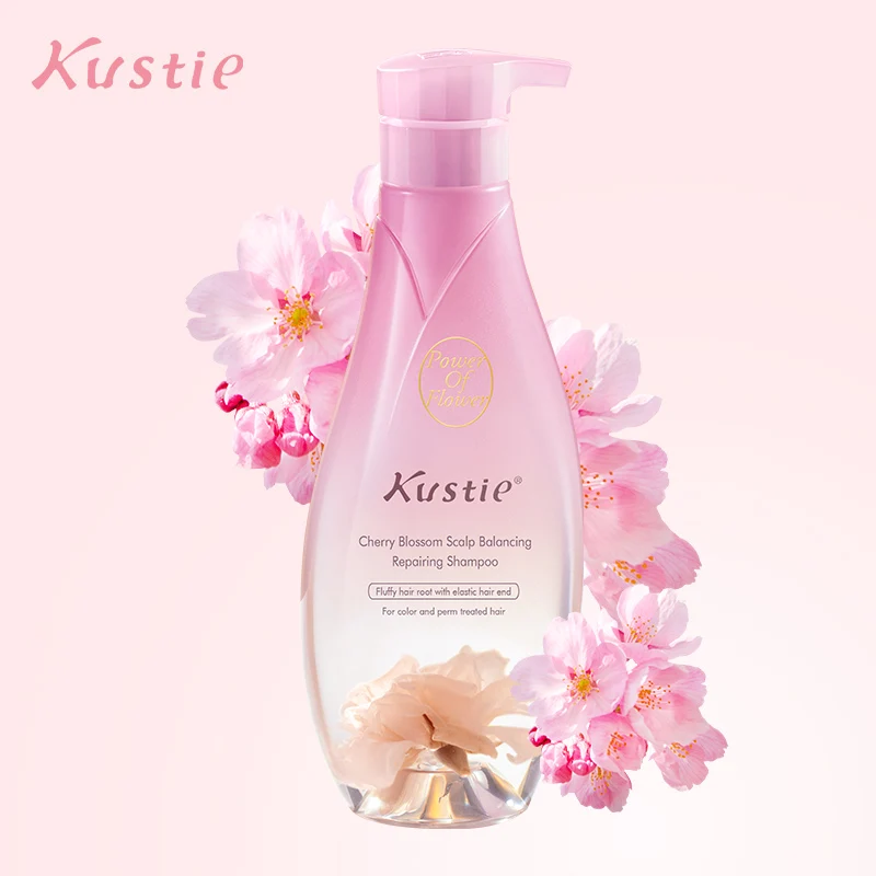

Kustie Scalp Repairing Hair Shampoo Flower Essence Without Silicone Oil Anti Hair Loss Rich Amino Acids Formula Luxury Hair Care