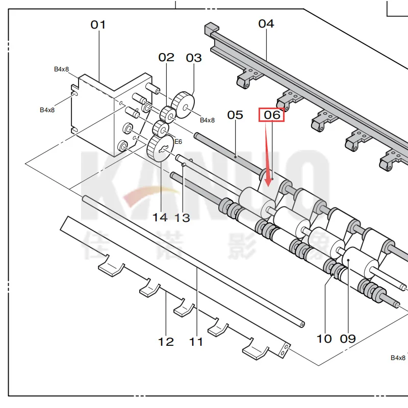 Plano para Fuji Acessórios para Máquina Tamanhos Cinto Embutido 350 355 370 375 Frontier Minilab 2 323f1026 - - Image 4