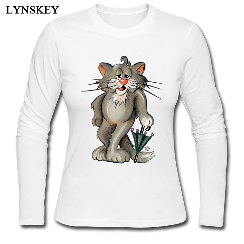 LYNSKEY/топы футболки для студентов фанки лето/осень круглый вырез хлопок длинный
