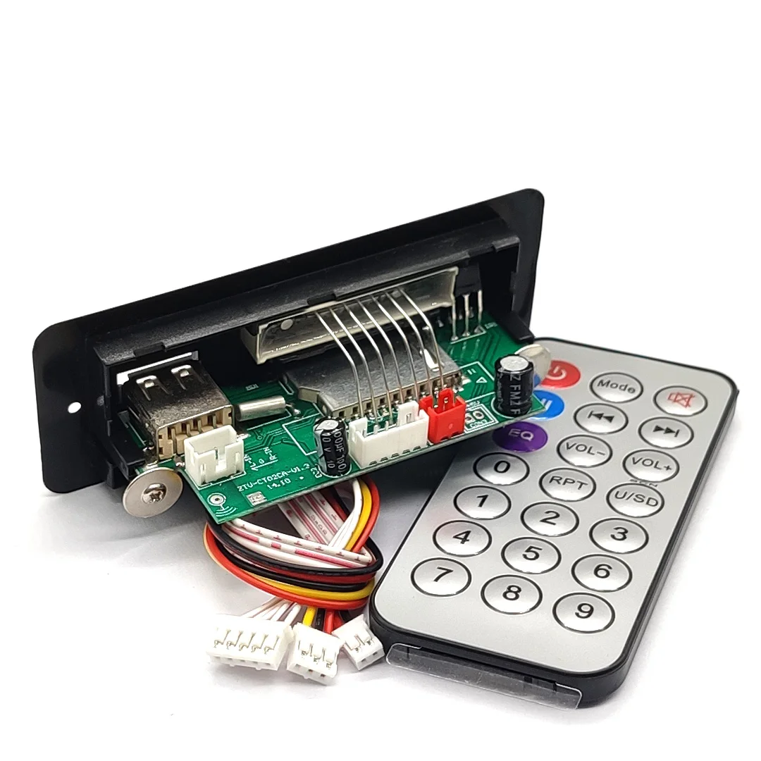 5/12V Power Supply MP3 Decoder Board Player With Display Dual Channel Without Power Amplifier Remote Control FM Off Memory