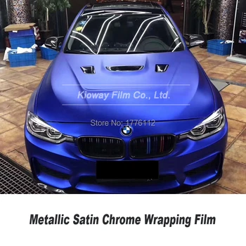 

Highest quality update metallic satin chrome vinyl wrapping film chrome vinyl wrap car skin more colorful blue quality Warranty