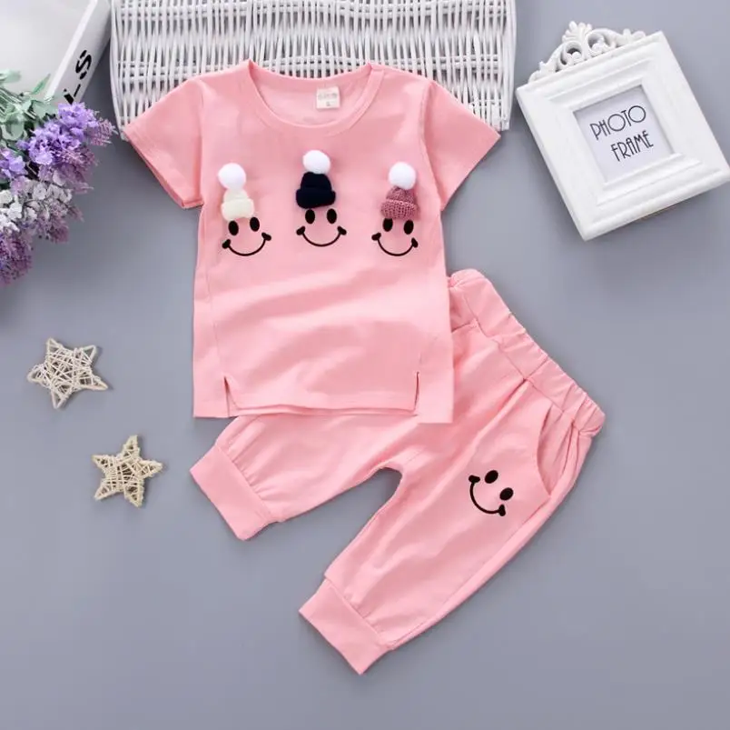 Clothing Sets expensive 2021 Kids Baby Girl Clothing Set Bowknot Summer Floral T-shirts Tops and Pants Leggings 2pcs Cute Children Outfits Girls Set cute Clothing Sets Clothing Sets