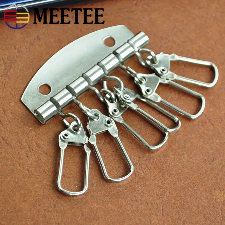Meetee 5/10 шт. брелок для ключей из строки пряжки кошелек брелок повесить 6 крюк застежка DIY сумки аксессуар ремень заклепки Sanp оборудование пряжки Запчасти