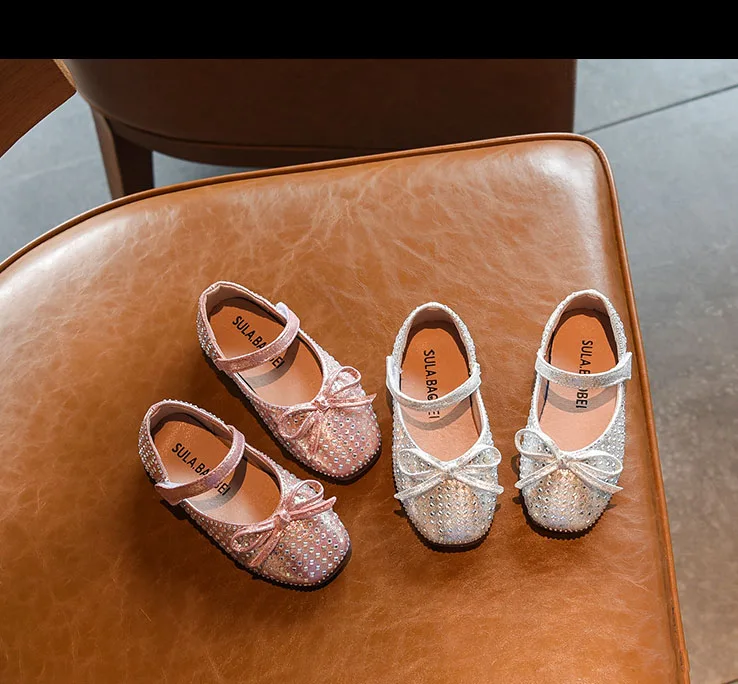 Bakkotie Baby Girls New Sweet Bowtie Mary Jane Flats Toddler White Dress Shoes Kids Autumn Fashion Soft Pu Leather Shoes