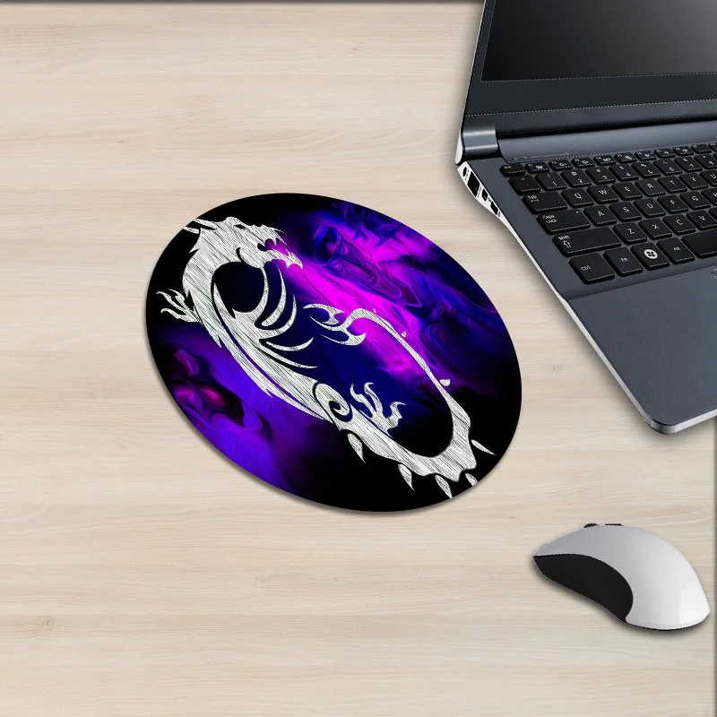 XGZ 3D Rendering Round Mouse Pad Technology Modern Image Line Animal Dragon Pattern Stun Radiance High Texture Desk Mat Rubber - Цвет: 200X200X2MM