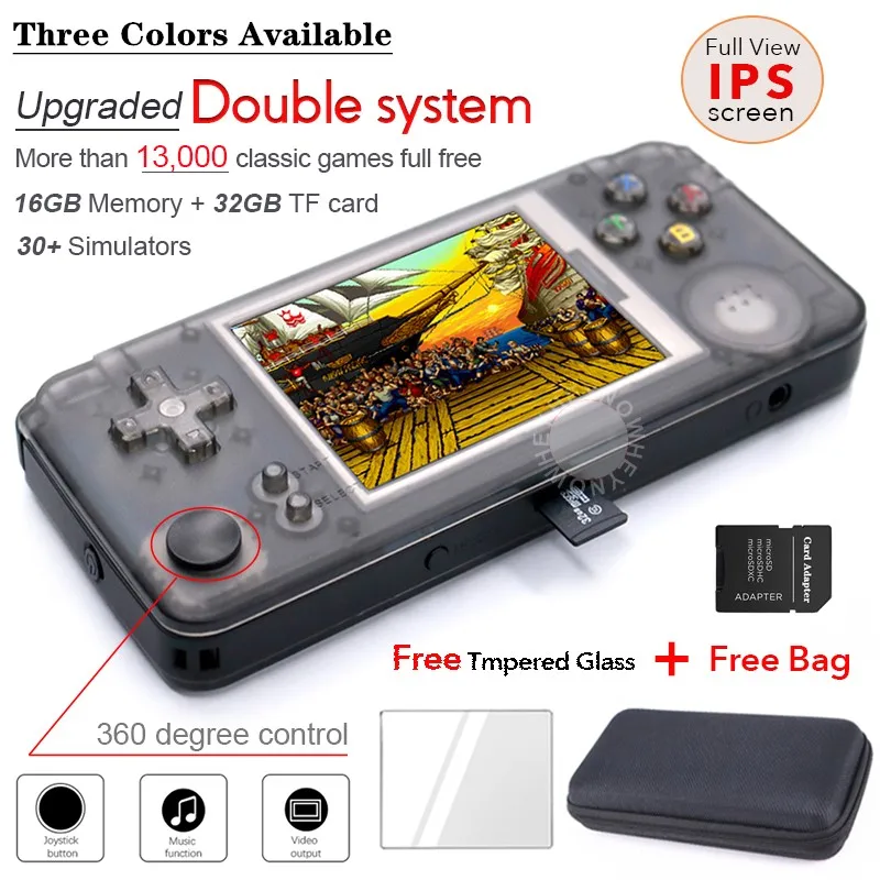 RS97 Plus ips экран DIY RetroFW система Linux Ретро игровая консоль 25+ эмуляторы 13000+ игры двойная система ручной игровой плеер