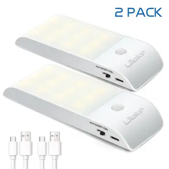 

Motion Sensor ,USB Rechargeable LED Light with 12pcs LED Chips, Removable Magnet Stick on Anywhere, 3 Modes are Available