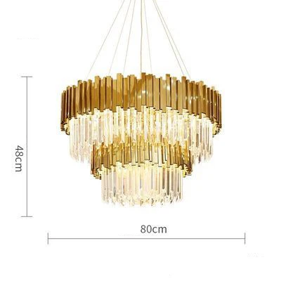 2 tier led g9 Нордик Золотые Нержавеющие Стали Хрустальные 2 яруса Светодиодные Лампы.Светодиодные Светильники Люстры Подвесные.Светильники Подвесные Светильники.Светильник Подвесной Светильник. Для Столовой, Фойе и Спальни - Цвет корпуса: 2 tier