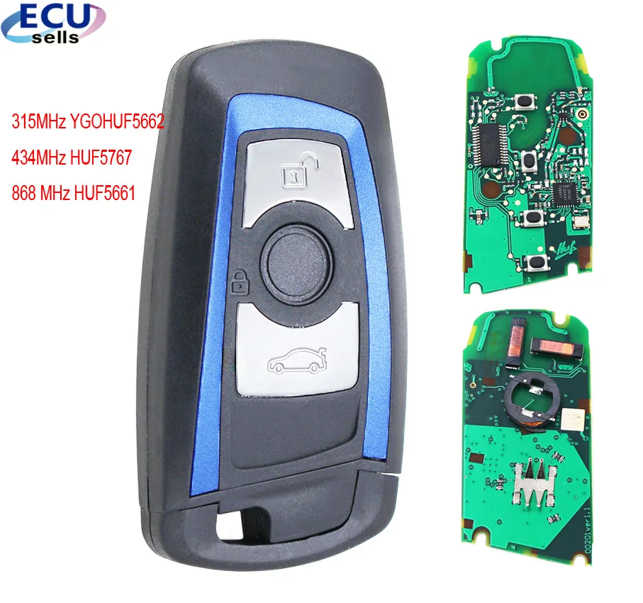Дистанционный ключ 315 МГц YGOHUF5662 434 HUF5767 868 HUF5661 для 2009 2016 BMW 5 7 F серии FEM / BDC CAS4 +