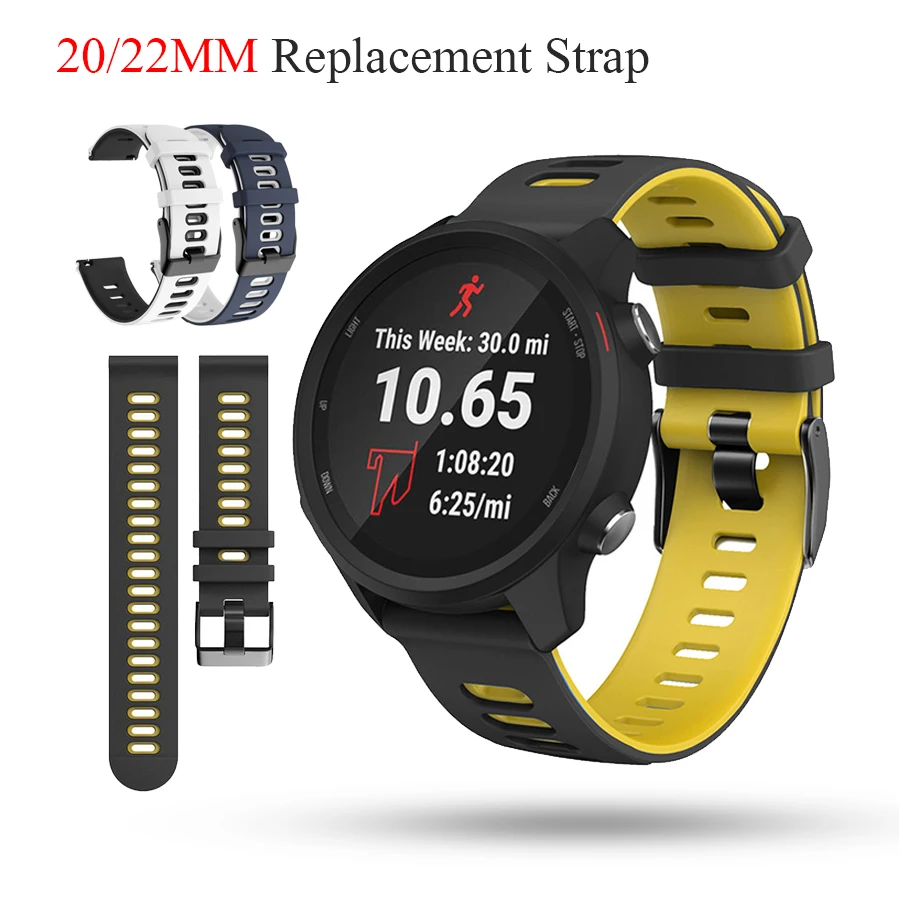 

For Garmin Vivoactive 3 3M watchband Strap for Samsung Galaxy Watch 4 40mm/Watch3 45mm/41mm band 20/22mm Silicone Universal band